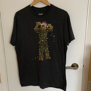 Star Wars Chewbacca Festive Lights T-Shirt - Black
